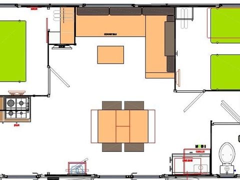 MOBILHOME 4 personnes - Macao - arrivée mercredi