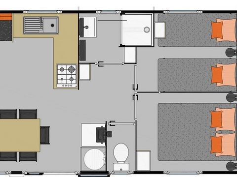 MOBILHOME 8 personnes - Padang Padang - arrivée mercredi