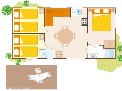 MOBILHOME 6 personnes - Classic | 3 Ch. | 6 Pers. | Terrasse simple