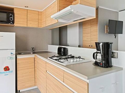 BUNGALOW 6 personnes - Mobil-home | Premium | 3 Ch. | 6 Pers. | Terrasse surélevée | Clim.