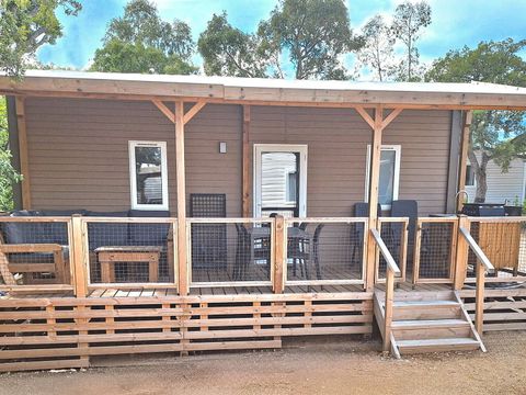 MOBILHOME 8 personnes -  Premium | 4 Ch. | 8 Pers. | Terrasse Lounge | Outdoor kitchen | 2 SDB | Clim. | TV