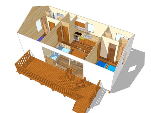 Mobilhome 6 personnes - Mobil-home | Classic XL | 2 Ch. | 4/6 Pers. | Terrasse surélevée | Clim.