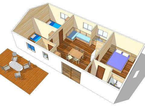 MOBILHOME 6 personnes - Classic | 3 Ch. | 6 Pers. | Petite Terrasse