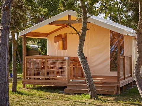 TENTE TOILE ET BOIS 5 personnes - Super Lodge | 2 Ch. | 4/5 Pers. | Sans SDB