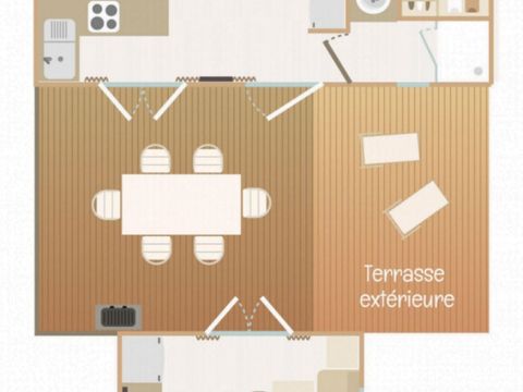 MOBILHOME 6 personnes - Mobil-Home Confort Duo 6p