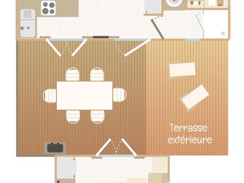 MOBILHOME 6 personnes - Mobil-Home Confort Duo 6p