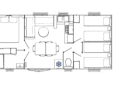 MOBILHOME 6 personnes - Charme Plus 6 pers 3 ch.