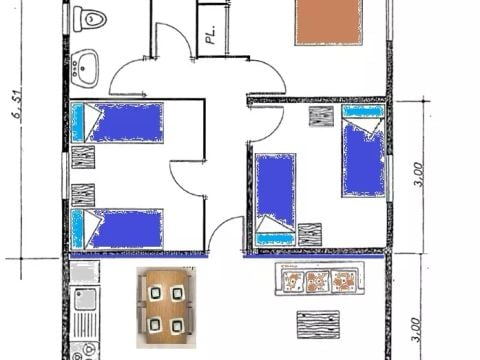 VILLA 8 personnes - Villa Cottage 4 Pièces 6/8 Personnes Climatisé + TV 