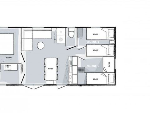 MOBILHOME 6 personnes - PRESTIGE S