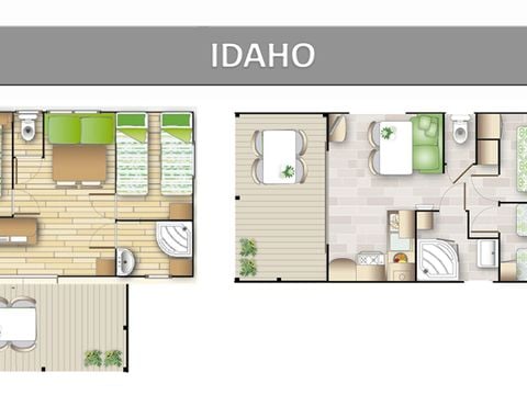 MOBILHOME 4 personnes - IDAHO STANDARD.