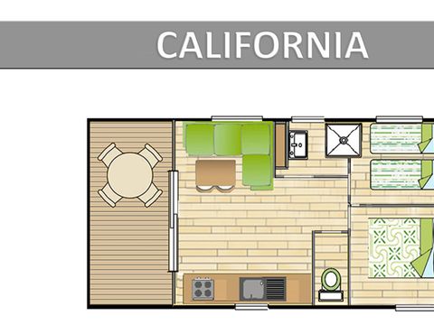 MOBILHOME 4 personnes - CALIFORNIA CONFORT.
