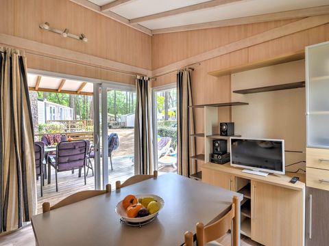 Chalet 6 personnes - Cottage Confort Clim - 3 chambres - CONFORT CLIM - 32 à 42m² - Clim - TV - Lave-vaisselle - Plancha
