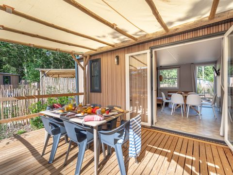 MOBILHOME 6 personnes - Garden 3ch-CLIM-baignoire-TV-LV-plancha-terrasse couverte-33m² | PREMIUM