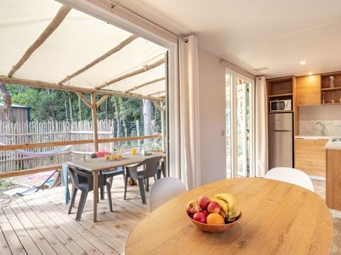 Mobilhome 4 personnes - Garden - 2 chambres-CLIM-baignoire-TV-lave-vaisselle-plancha-terrasse - Couverte-31m² - PREMIUM