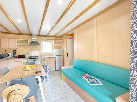 CHALET 7 personnes - Garden 3ch- CLIM-baignoire-TV-LV-plancha-piéton-terrasse couverte-32m² | PREMIUM