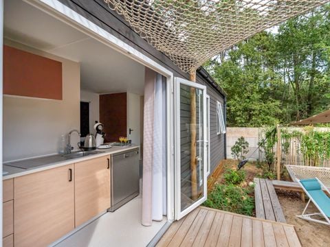 MOBILHOME 10 personnes - Tribu 5ch -CLIM-2 sdb-TV-LV-Plancha-terrasse couverte-56m² | PREMIUM