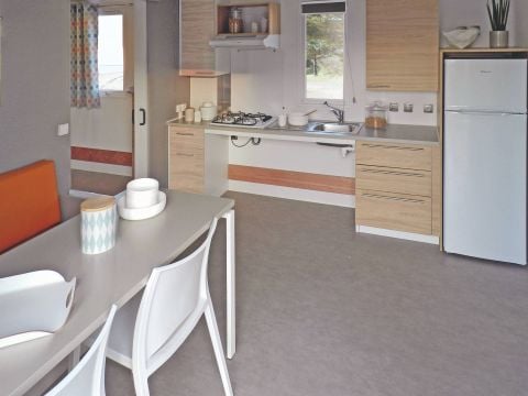 MOBILHOME 5 personnes - Life 2ch PMR- CLIM -TV-LV-plancha-32m²-terrasse couverte | PREMIUM 