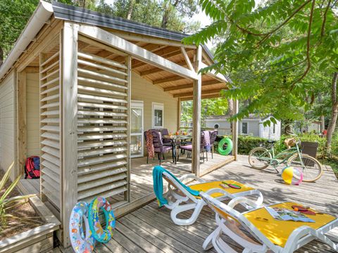 Chalet 4 personnes - Cottage Confort Clim - 2 chambres - CONFORT CLIM - 32 à 43m² - Clim - TV - Lave-vaisselle. - Plancha