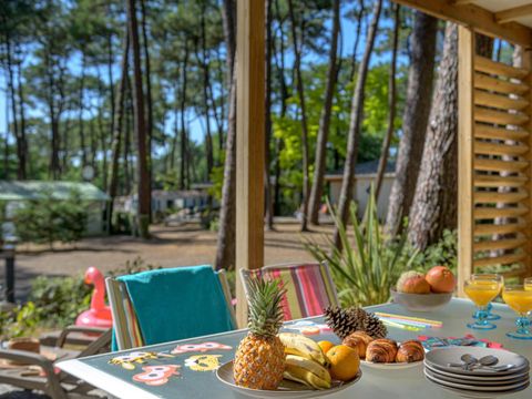 Chalet 4 personnes - Cottage Confort Clim - 2 chambres - CONFORT CLIM - 32 à 43m² - Clim - TV - Lave-vaisselle. - Plancha