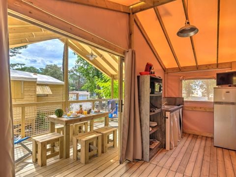 LODGE 5 personnes - Cosyflower 2ch -TV-plancha-terrasse couverte-28m² | CONFORT