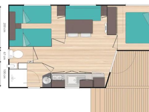 MOBILHOME 5 personnes - STANDARD