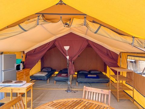 Tente en toile et en bois 4 personnes - Tente Toile & Bois, sans sanitaires
