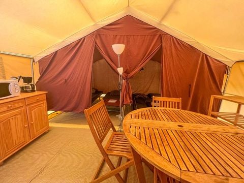 Tente en toile et en bois 4 personnes - Tente Toile & Bois, sans sanitaires