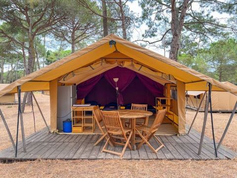 TENTE TOILE ET BOIS 4 personnes - Tente Toile & Bois, sans sanitaires