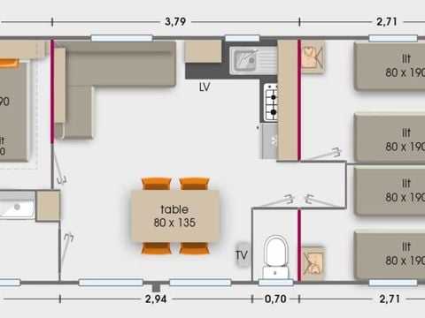 MOBILHOME 6 personnes - Excelle