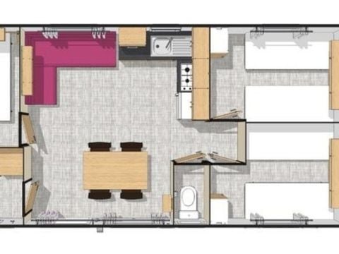 MOBILHOME 6 personnes - Résidence