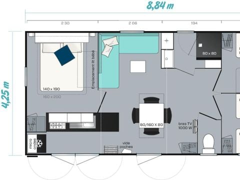 MOBILHOME 6 personnes - Mobil-home 3 Chambres Confort 6 Personnes