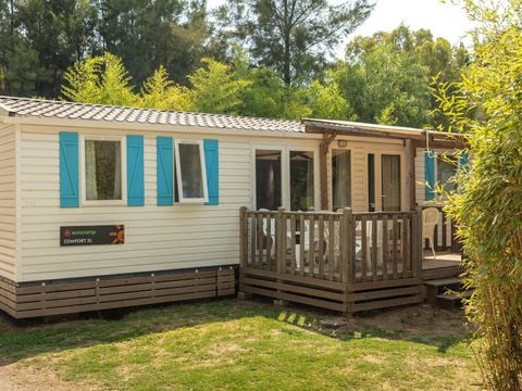 MOBILHOME 6 personnes - Classique | 3 Ch. | 6 Pers. | Terrasse surélevée | 1 SDB | Clim