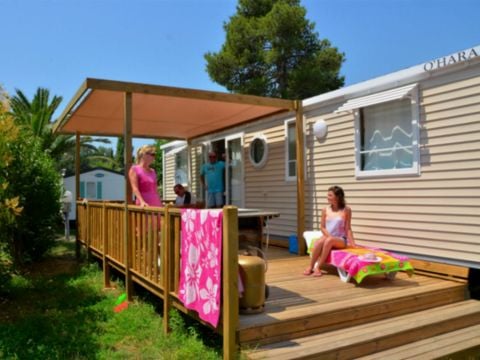 MOBILHOME 7 personnes - CONFORT PLUS - 3 chambres avec climatisation +TV + 2 SDB