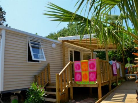 Mobilhome 6 personnes - CONFORT adapté pour personne à mobilité réduite - 2 chambres avec climatisation - TV