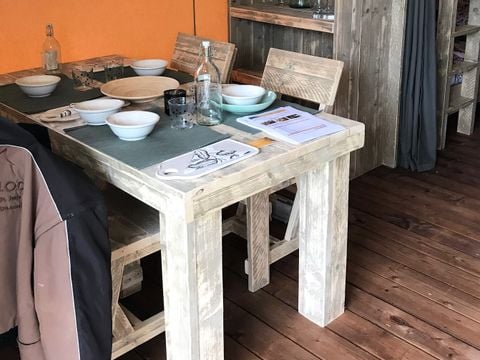 TENTE TOILE ET BOIS 4 personnes - SAFARI - 2 chambres