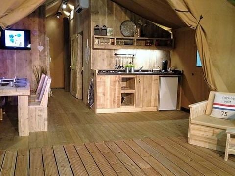 Tente en toile et en bois 4 personnes - SAFARI - 2 chambres