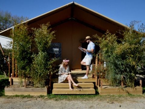 Tente en toile et en bois 4 personnes - SAFARI - 2 chambres