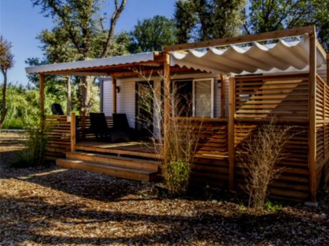 Mobilhome 5 personnes - PREMIUM - 2 chambres avec climatisation +TV+ Plancha à gaz - 2 salles de bain