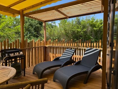 MOBILHOME 7 personnes - PREMIUM - 3 chambres avec climatisation +TV+ Plancha à gaz + 2 SDB - 2025