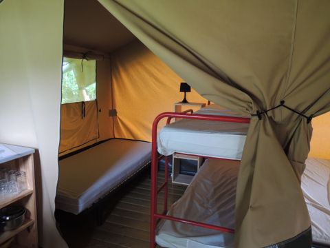 TENTE TOILE ET BOIS 5 personnes - SAFARI sans sanitaires