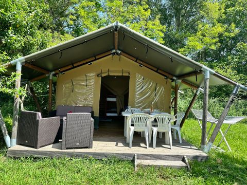 TENTE TOILE ET BOIS 5 personnes - SAFARI sans sanitaires