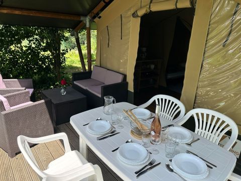 TENTE TOILE ET BOIS 5 personnes - SAFARI sans sanitaires