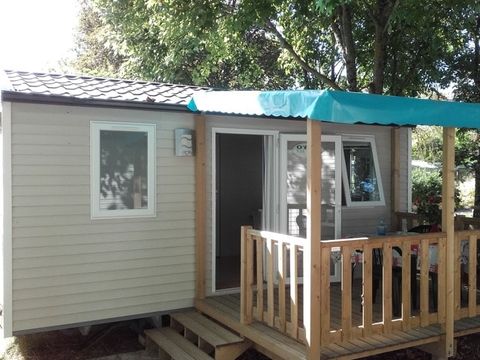 Mobilhome 2/4 personnes - 20m² - Terrasse bois couverte 8m².