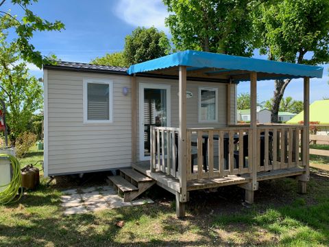 Mobilhome 2/4 personnes - 20m² - Terrasse bois couverte 8m².