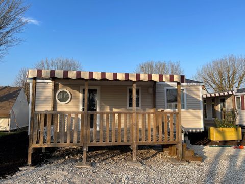 Mobilhome 6 personnes - 32m2 - 3 chambres - CLIMATISATION - Terrasse couverte 12m2