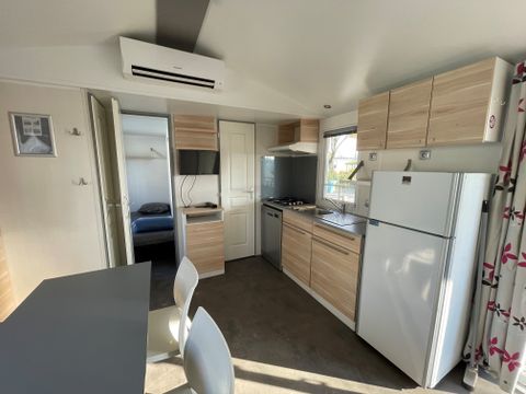Mobilhome 6 personnes - 32m2 - 3 chambres - CLIMATISATION - Terrasse couverte 12m2