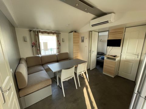 Mobilhome 6 personnes - 32m2 - 3 chambres - CLIMATISATION - Terrasse couverte 12m2