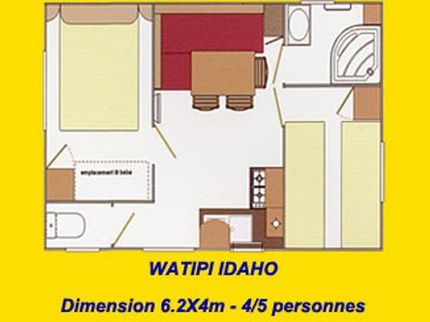 MOBILHOME 4 personnes - IDAHO 2 chambres - TV