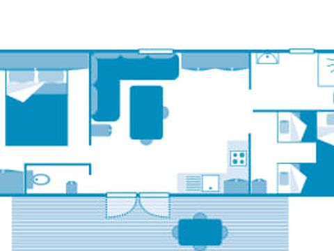 MOBILHOME 6 personnes - Cottage 5/6p 2ch ***