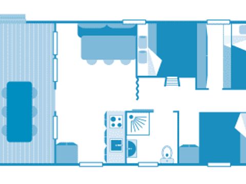 TENTE TOILE ET BOIS 6 personnes - Lodge Safari 6p 3ch ****